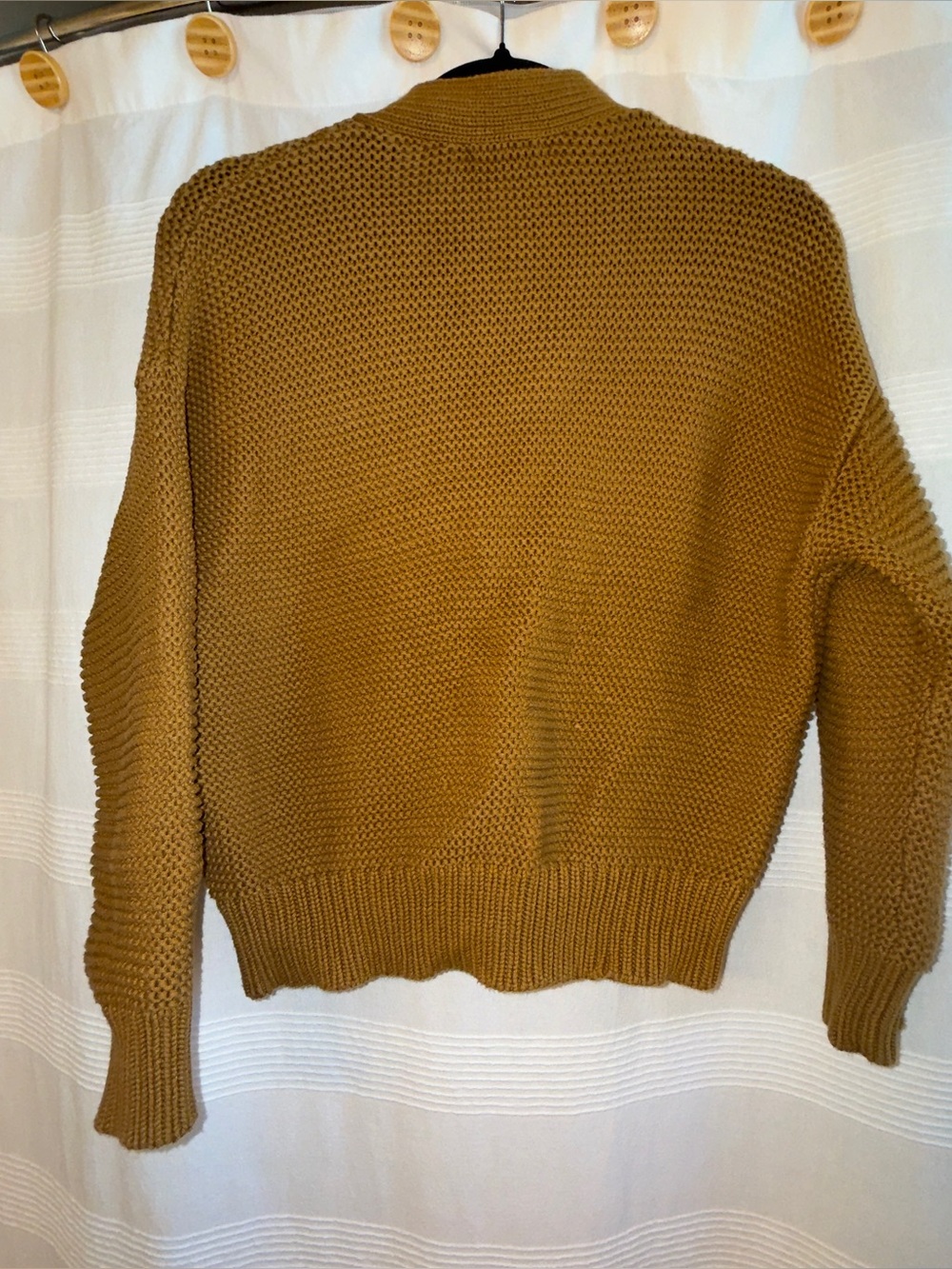 Alex Mill Nico Cardigan Chunky Knit Cardigan Sweater in Mustardy Brown - Picture 5 of 6
